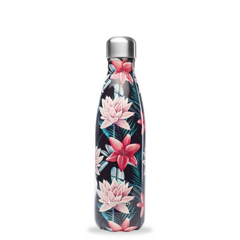Bouteille Isotherme Inox 500 ml Fleur Noire Collection limitée
