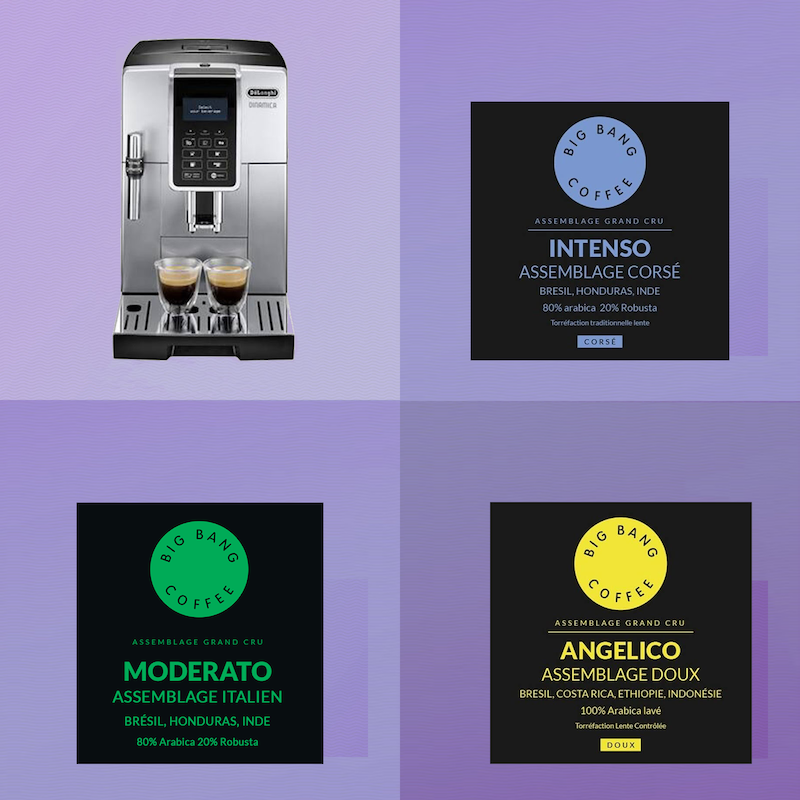 Coffret Cadeau Easy Expresso - Delonghi FEB 3535.SB - Grains  - 1