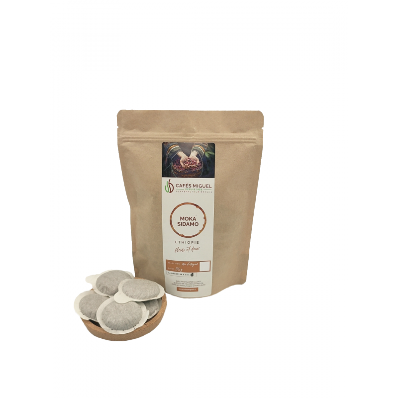 Café en Dosette ESE Moka Sidamo d'Ethiopie - Sachet de 25  - 1
