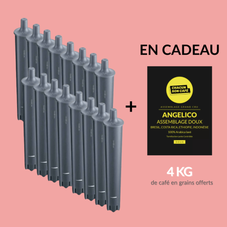 Lot 16× Cartouches Jura Claris Pro Smart + 4 kilos de café offerts