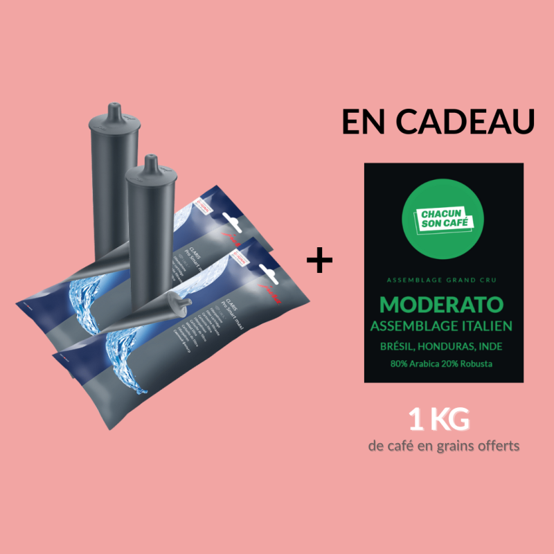 Lot 2× Cartouches Jura Claris Pro Maxi + 1 kg de café offert