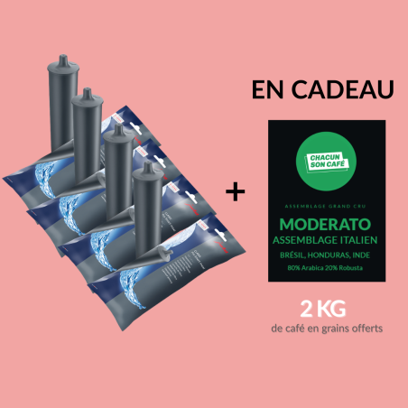 Lot 4× Cartouches Jura Claris Pro Maxi + 2 kg de café offert