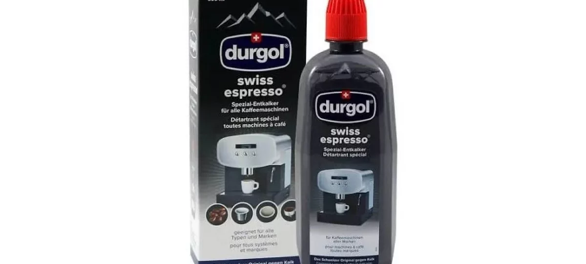 Flacon et boîte de détartrant Durgol Swiss Espresso 500 ml pour machine à café